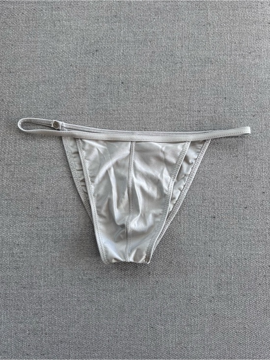 Rufskin Other - Rufskin Silver Metallic Roma Calkini String Swim Brief Small